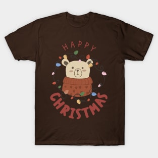 Cozy Bear Christmas Light T-Shirt